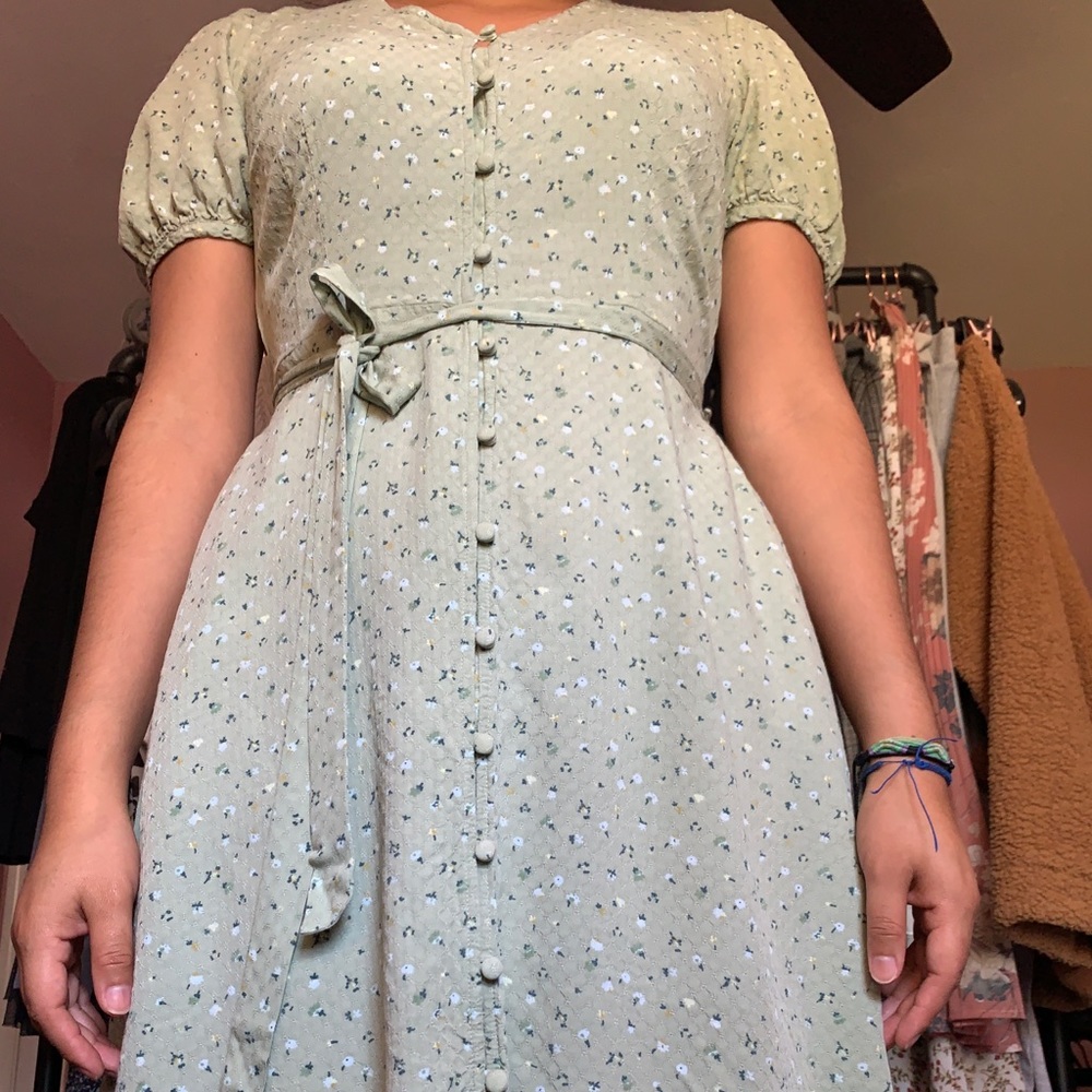 Floral button dress
